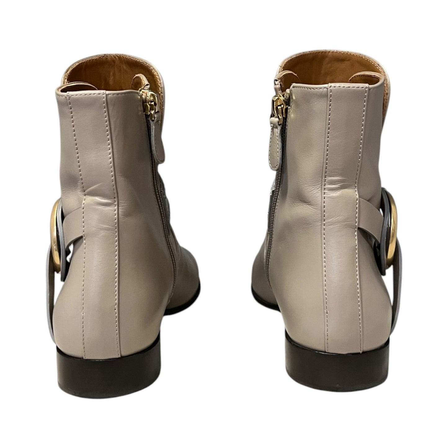 CHLOE Circle Link Booties in taupe | 37