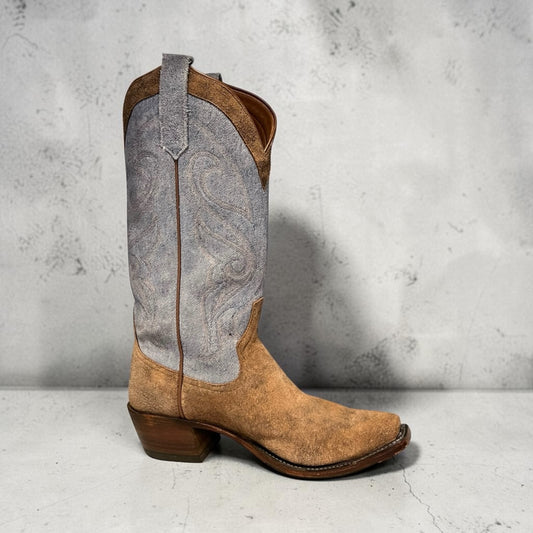 RIOS OF MERCEDES Denim & Suede Cowboy Boots | 9