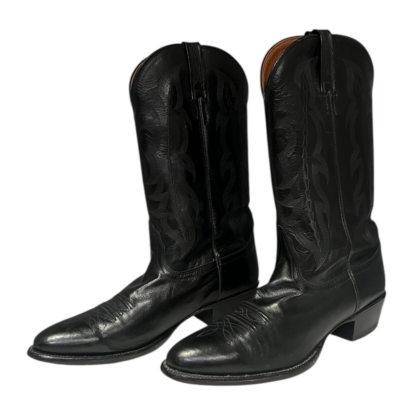 LUCCHESE Cowboy Boots in Black | 10.5
