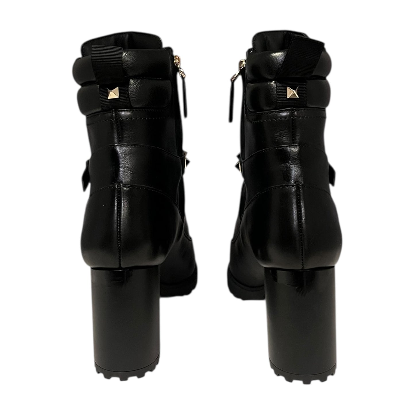 VALENTINO Rockstud Lug Sole Boots in Black | 37.5