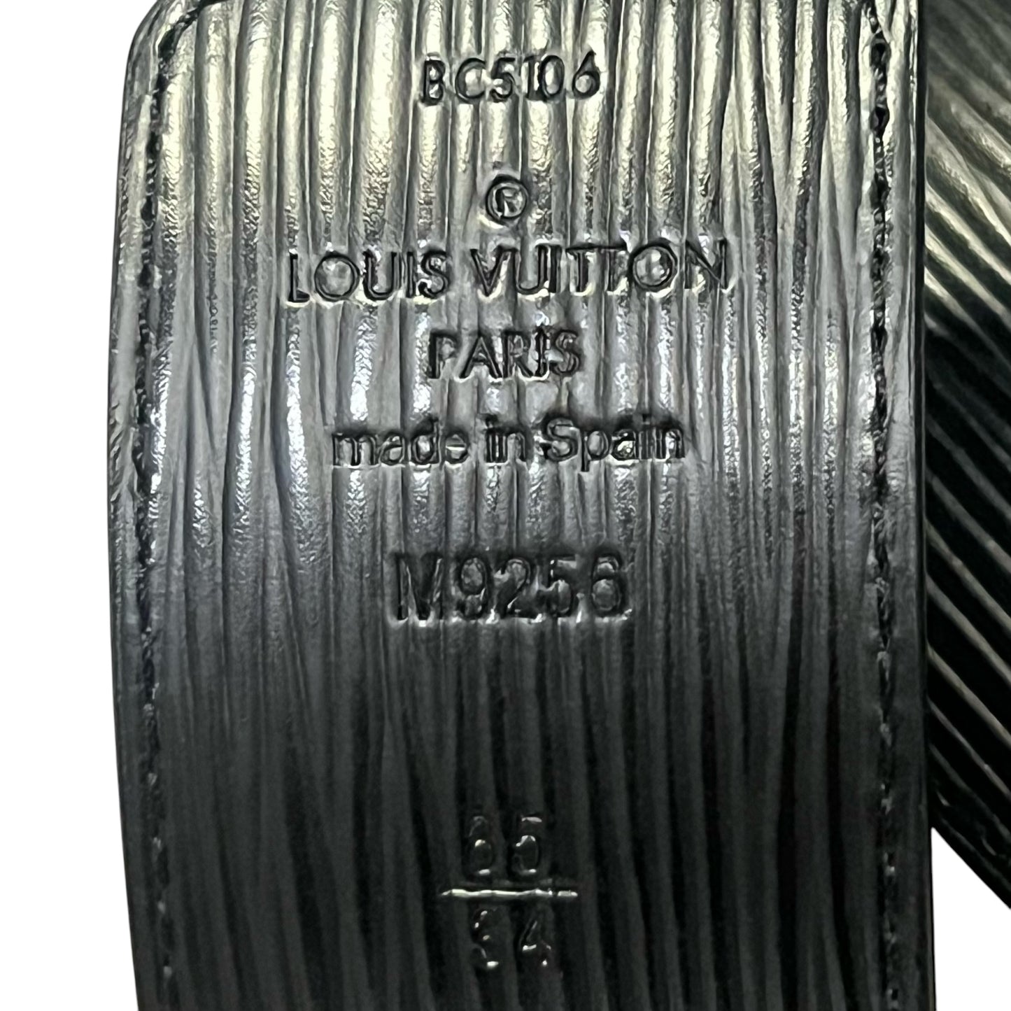 LOUIS VUITTON LV Initiales 30mm Reversible Belt in Monogram Canvas + Black Epi Leather | 85;34