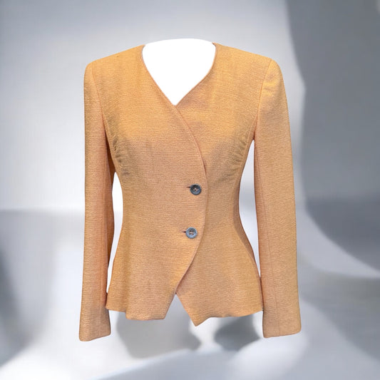 CHANEL Ruched Boucle Jacket | Size 38