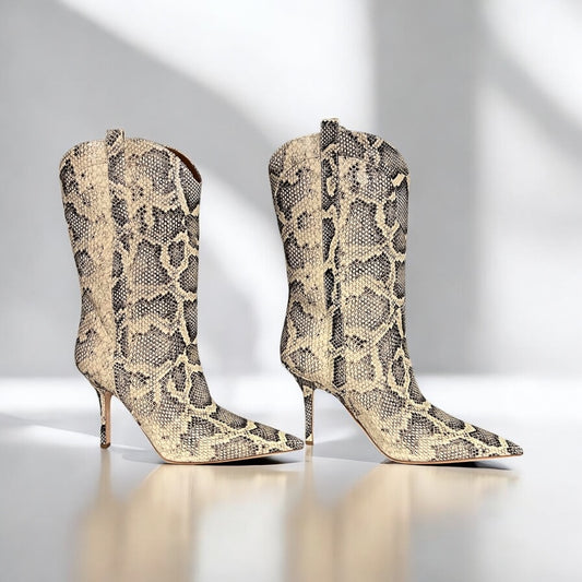 PARIS TEXAS Python Print Boots | Size 41