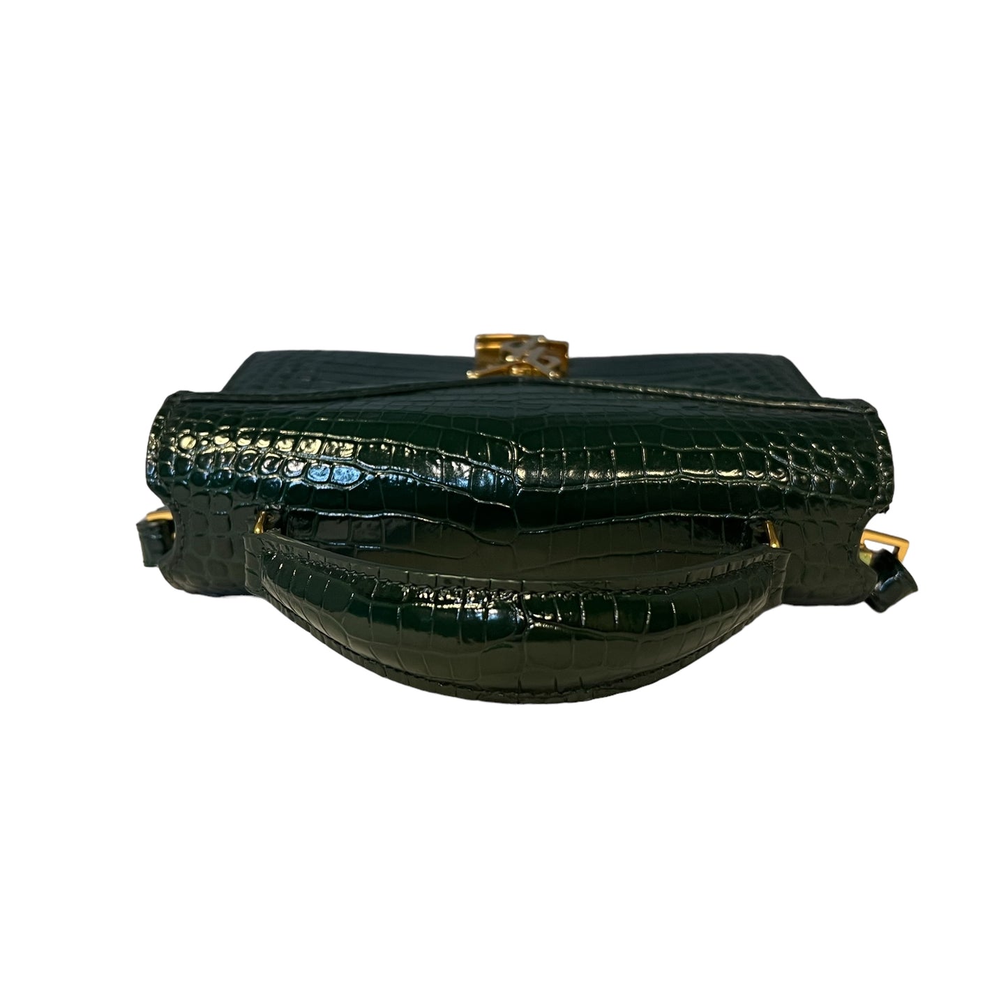 SAINT LAURENT Cassandra Mini Top Handle Crossbody in Green