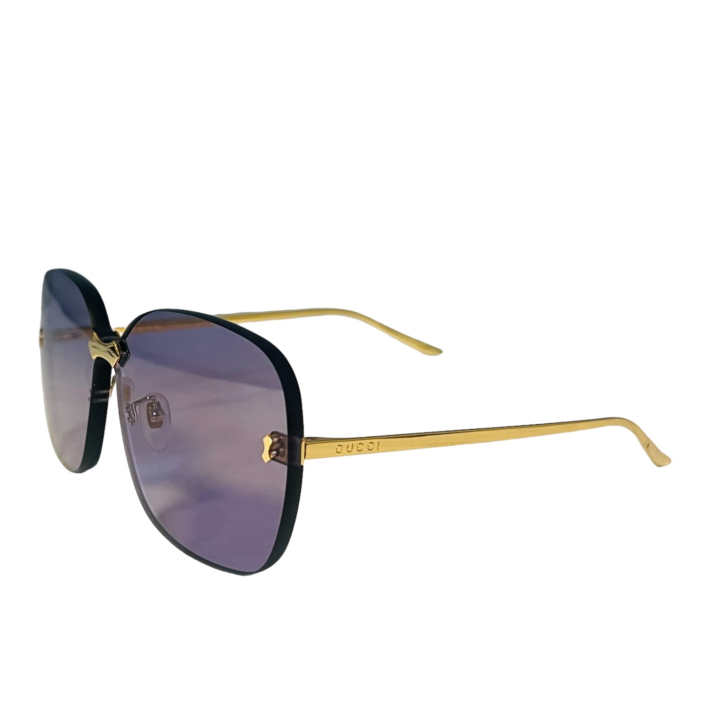 GUCCI Rimless Sunglasses in Lavender