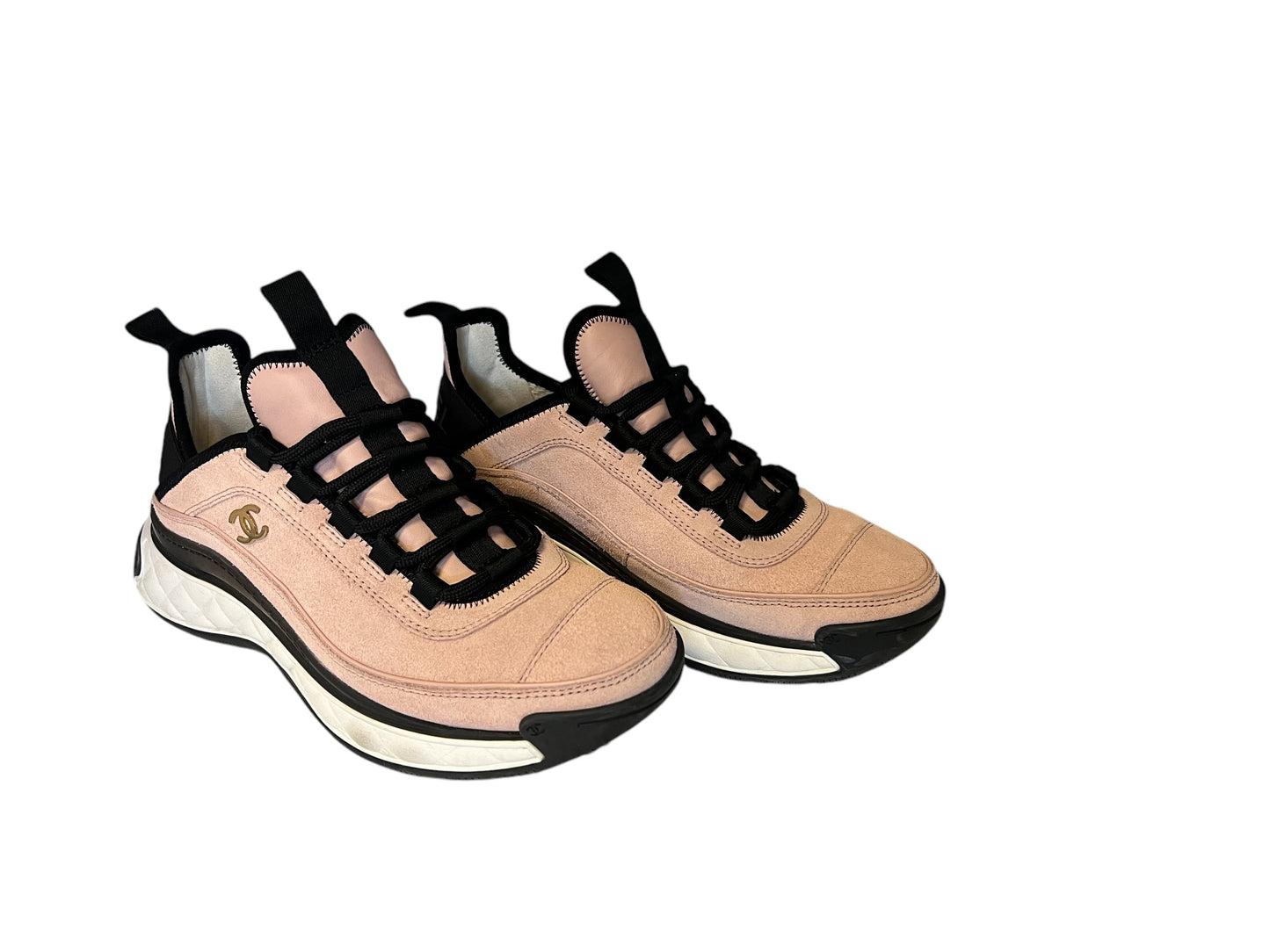 CHANEL Suede Sneakers in Blush