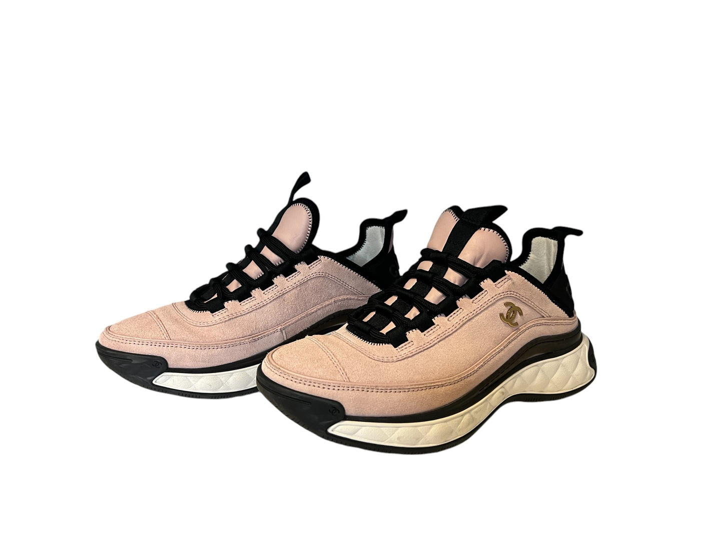 CHANEL Suede Sneakers in Blush