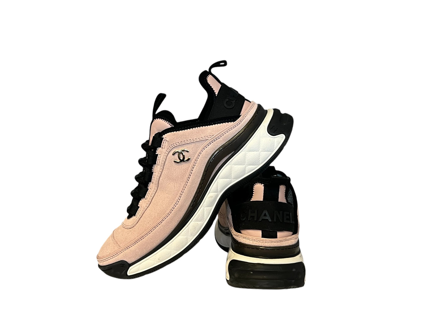 CHANEL Suede Sneakers in Blush