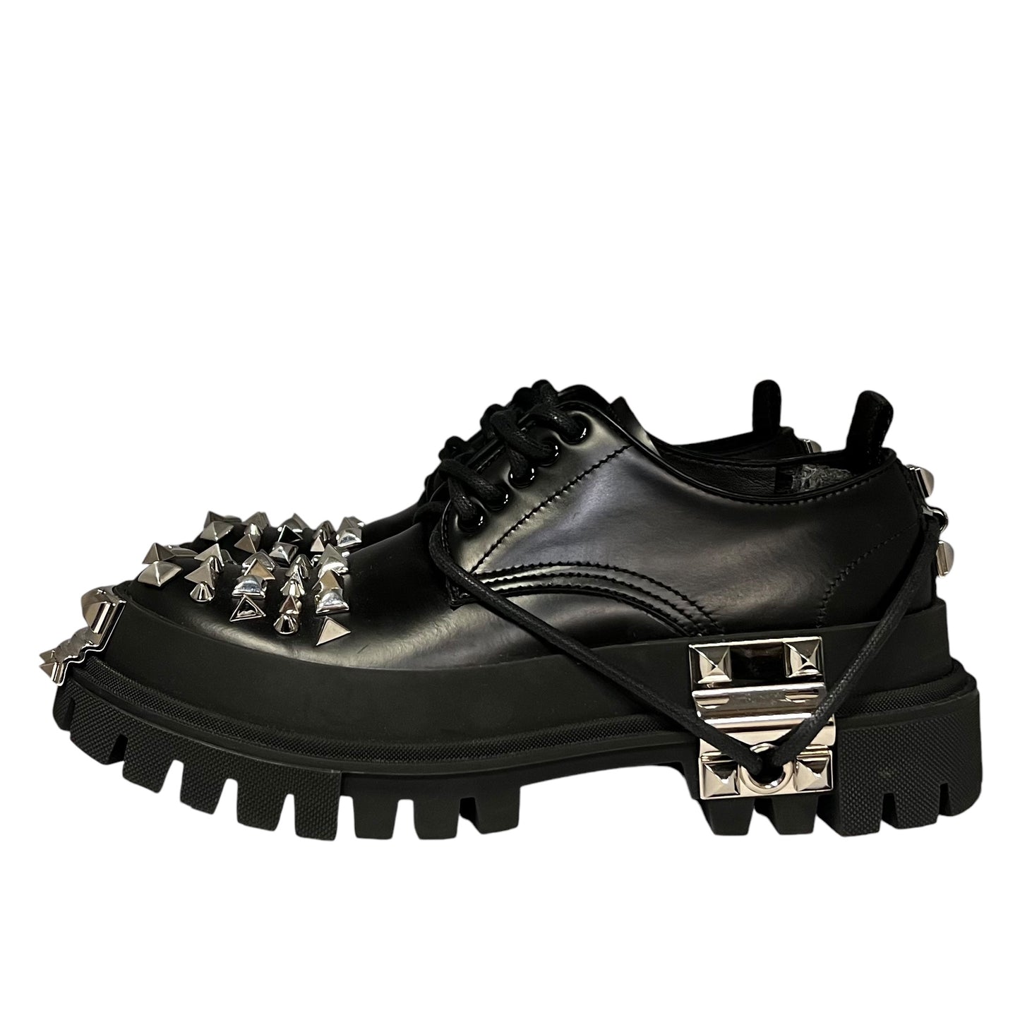 DOLCE & GABBANA Studded Derby Shoes | 36.5