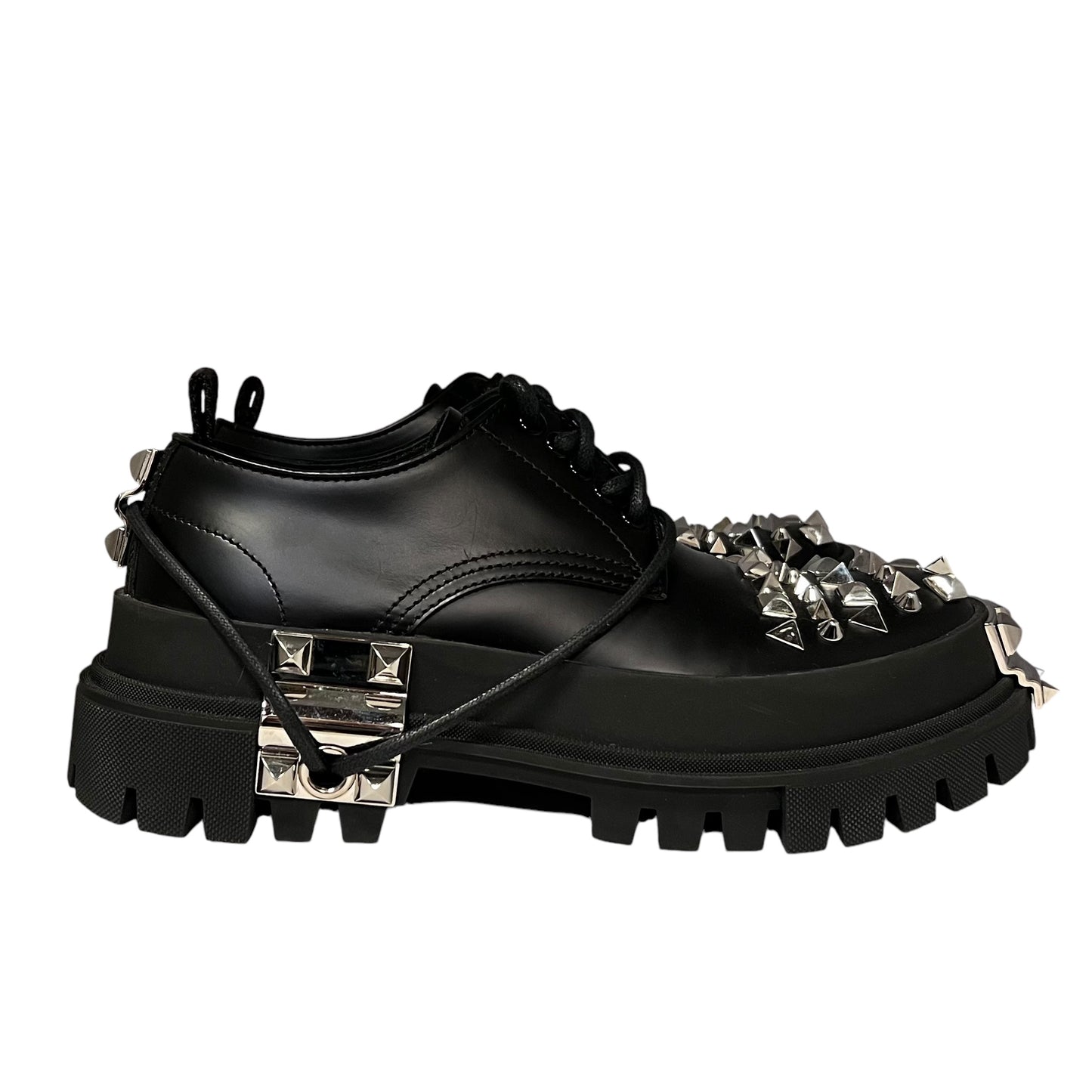 DOLCE & GABBANA Studded Derby Shoes | 36.5