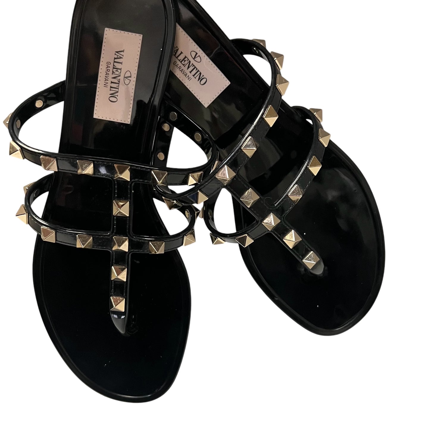 VALENTINO Rockstud Jelly Sandal in Black | 37