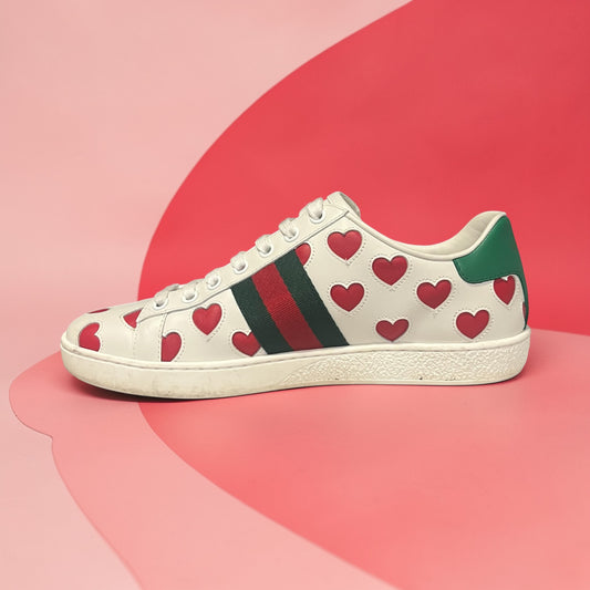 GUCCI Ace Heart Sneakers