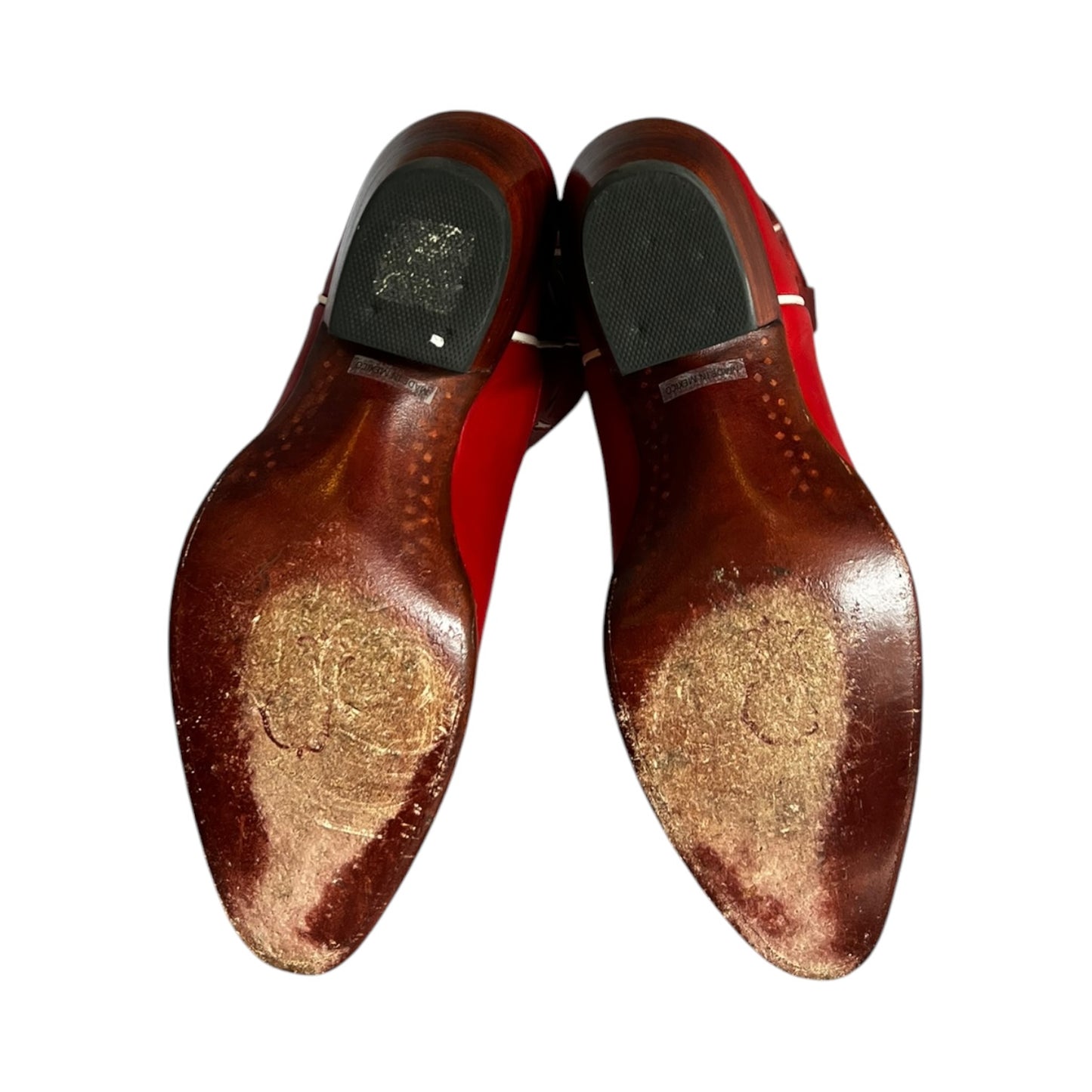 PETITE PALOMA Rory Cowgirl Boots in Red & Ivory | 37.5