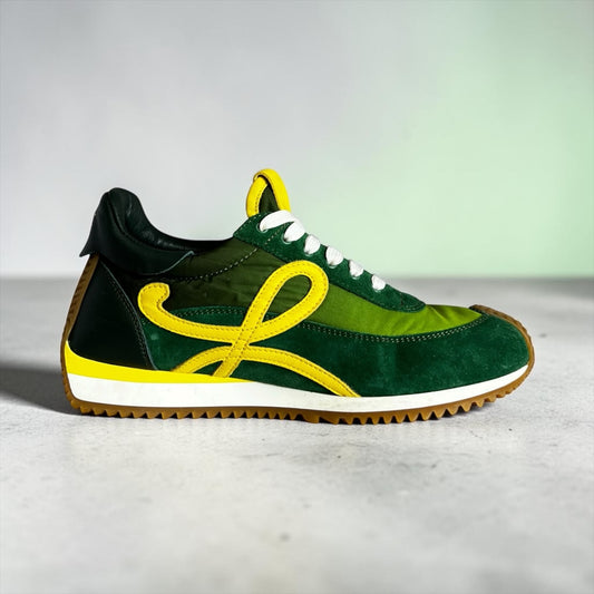 LOEWE Flow Runner Sneakers in Green | 37.5