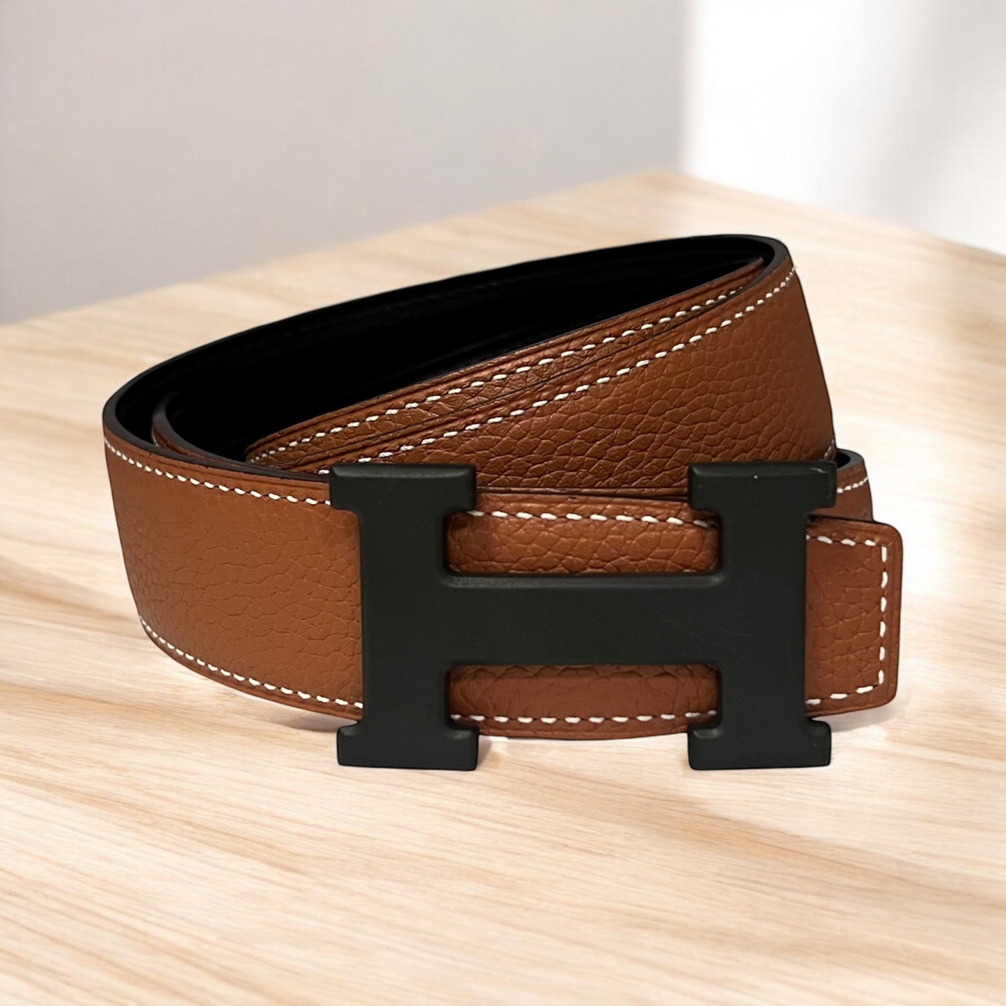 HERMÈS Noir H Reversible Belt | 32mm; 90