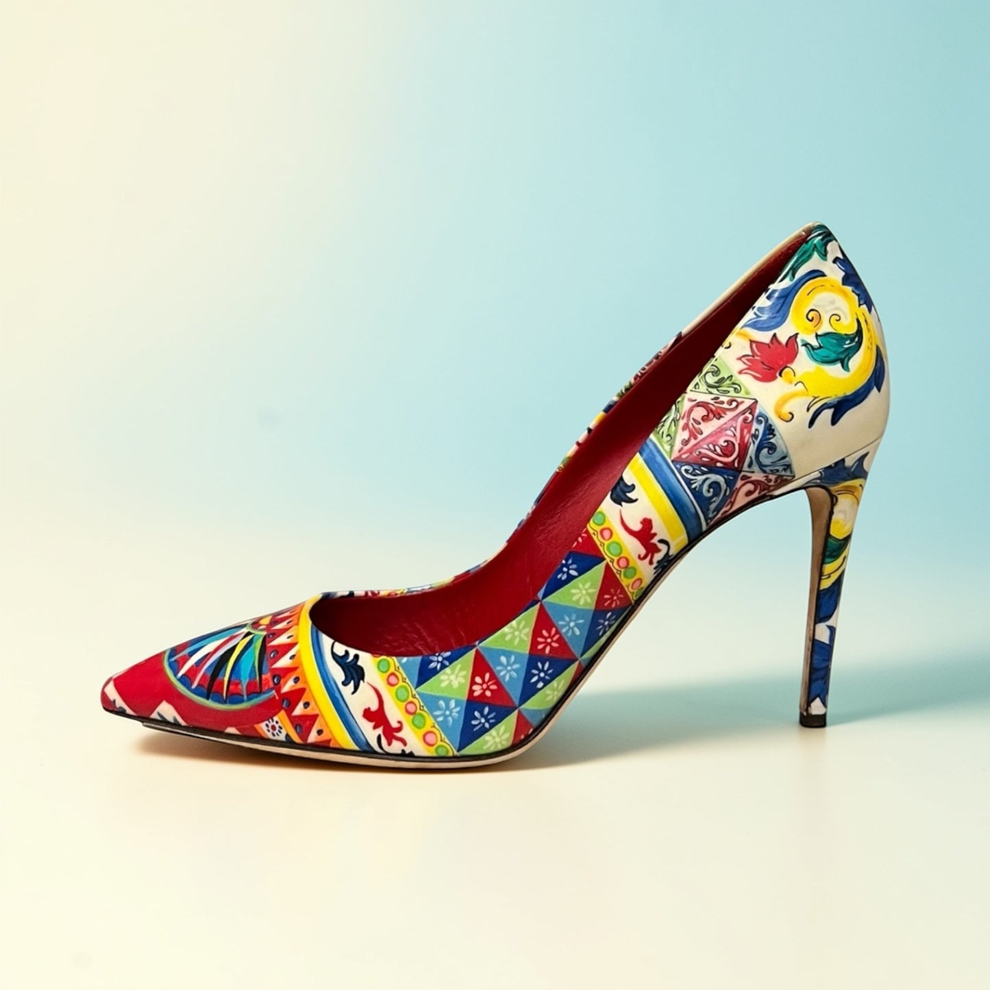 DOLCE & GABBANA Carretto Siciliano Print Pump | 39