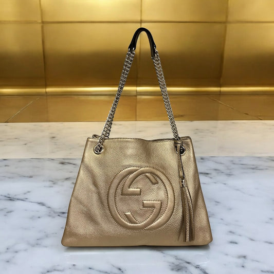 GUCCI Soho Shoulder Bag in Gold