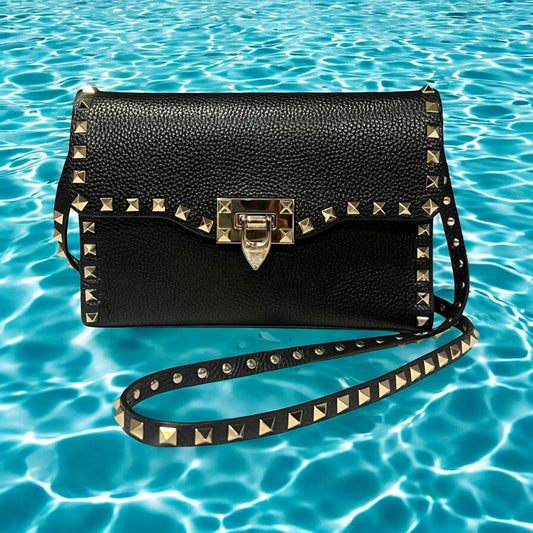 VALENTINO Rockstud Crossbody Clutch in Black