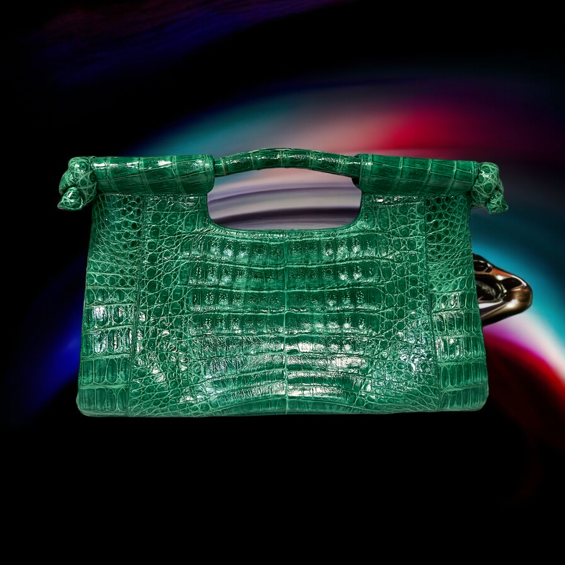 NANCY GONZALEZ Crocodile Clutch in Green – More Than You Can Imagine