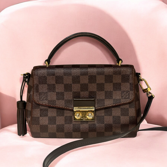 LOUIS VUITTON Croisette Top Handle Crossbody in Damier Ebene