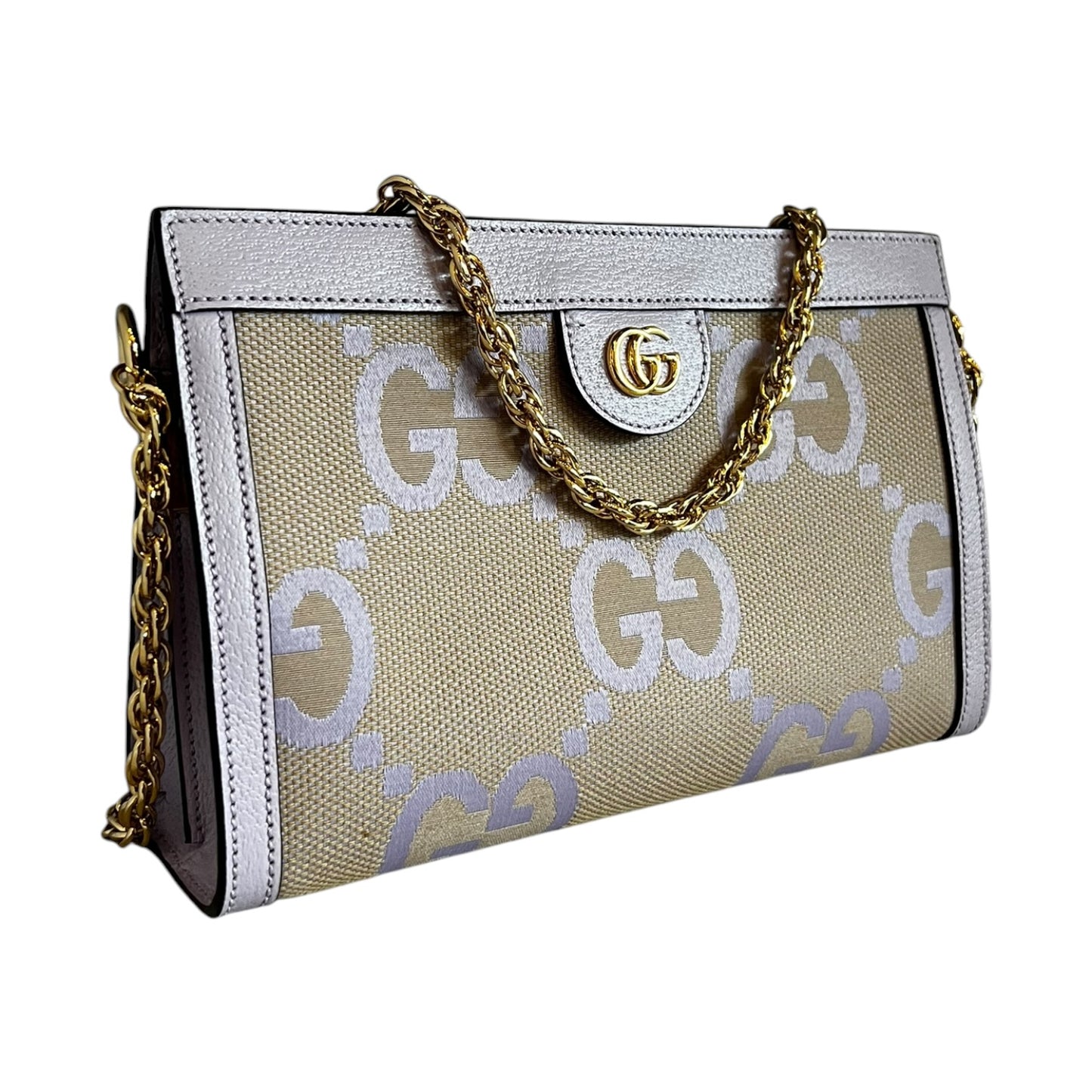 GUCCI Jumbo GG Ophidia Shoulder Bag in Lilac