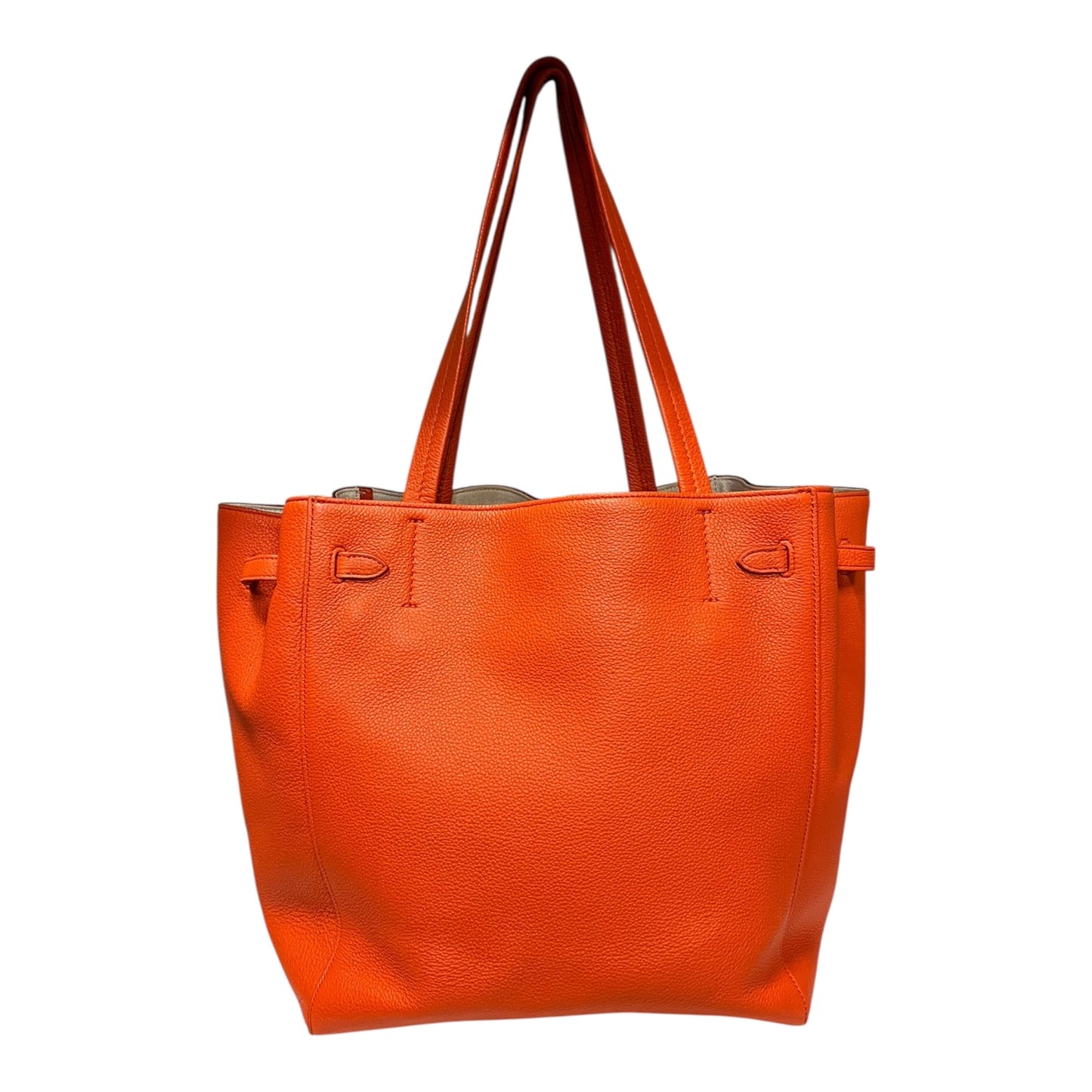 CELINE Cabas Phantom Belt Tote in Fire Coral