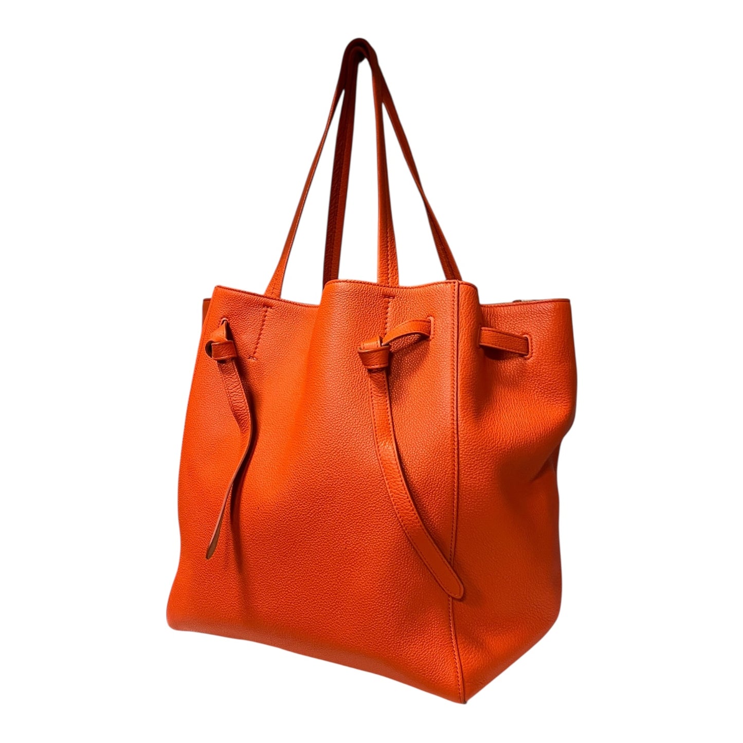 CELINE Cabas Phantom Belt Tote in Fire Coral