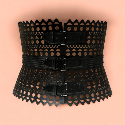 ALAIA Openwork Corset Belt