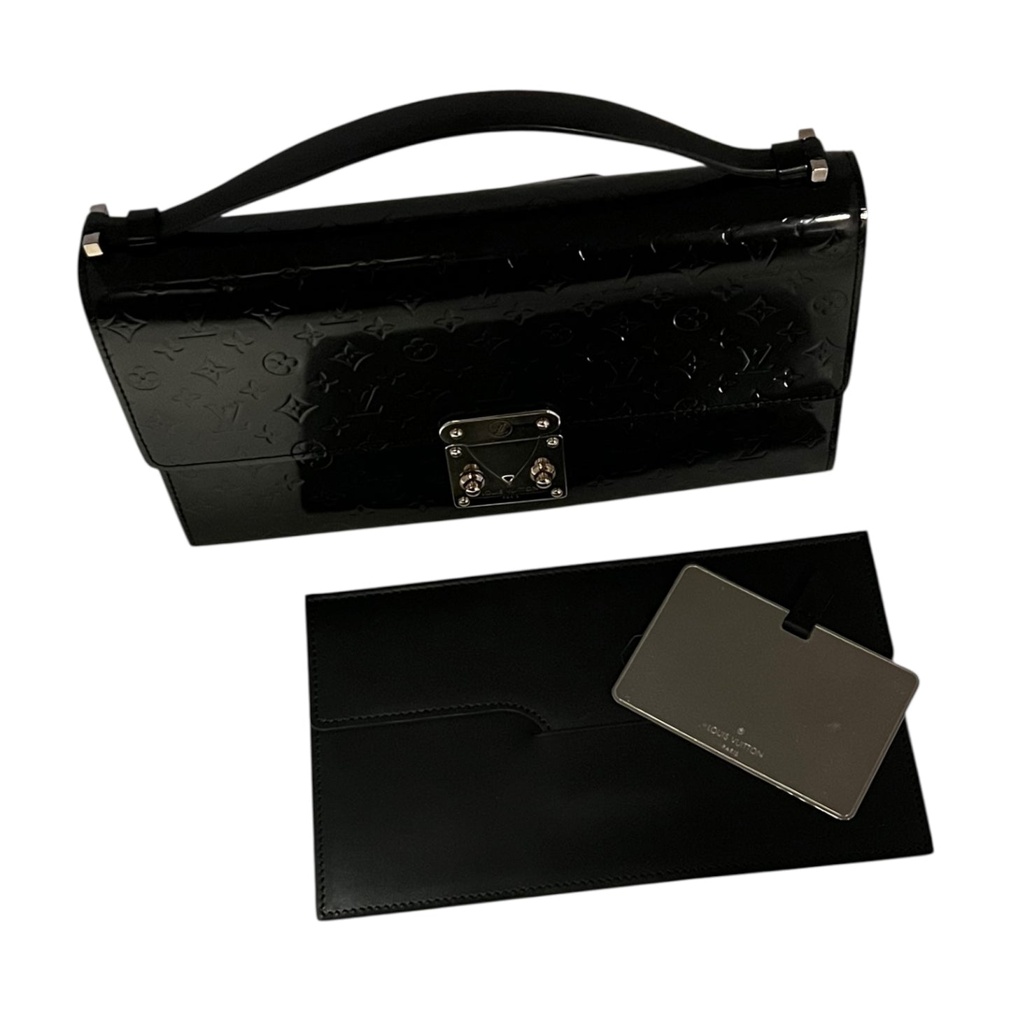 LOUIS VUITTON Glace Anouchka Pochette in Black
