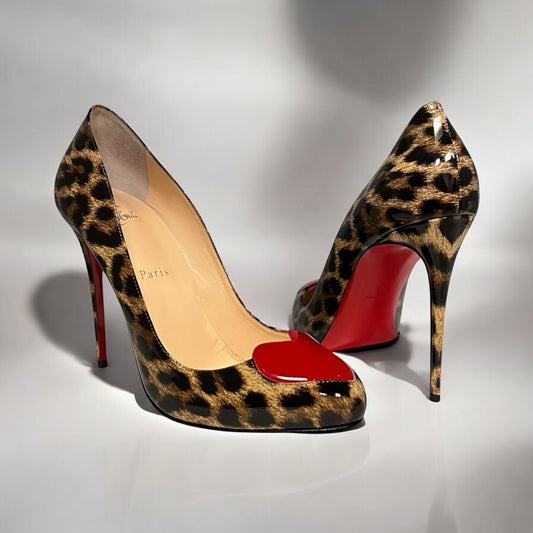 CHRISTIAN LOUBOUTIN Doracora Leopard Patent Pump | 41