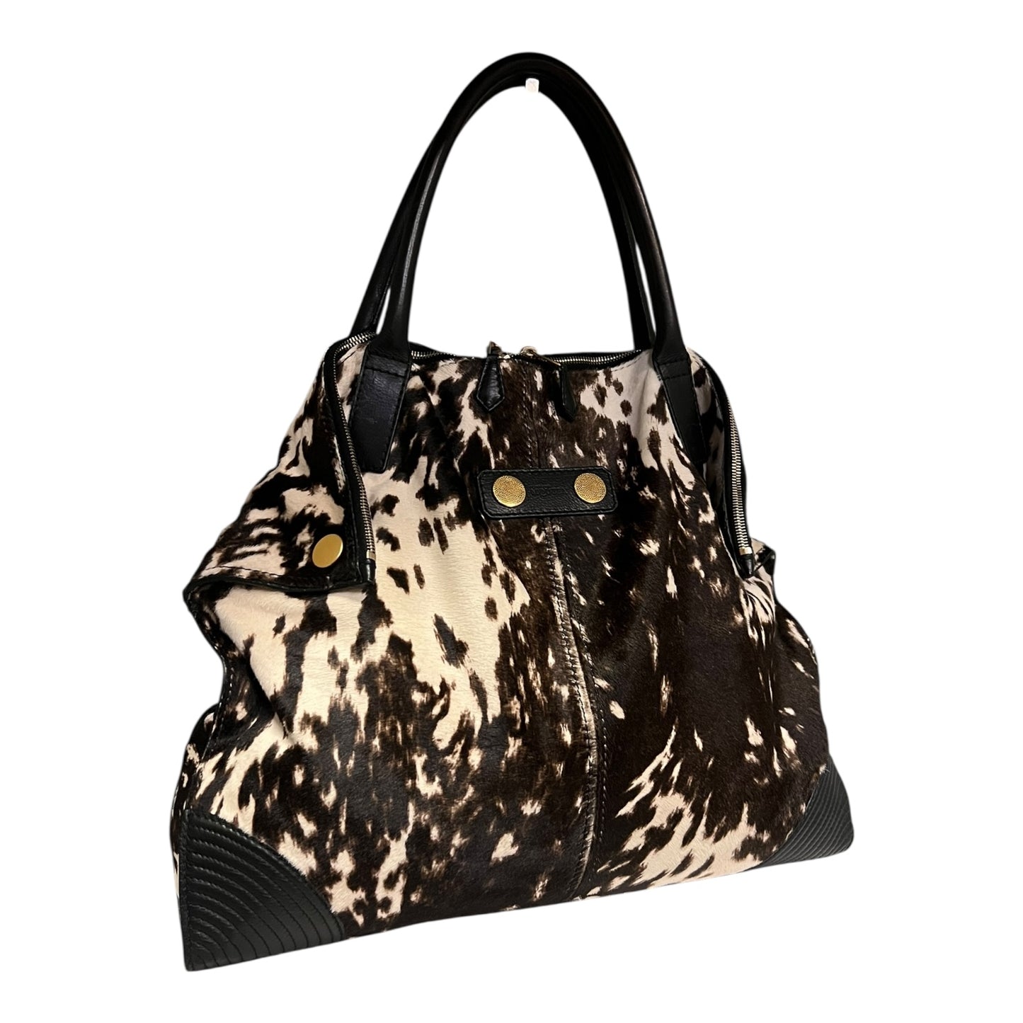 ALEXANDER MCQUEEN de Manta Tote in Brown + White Brindle