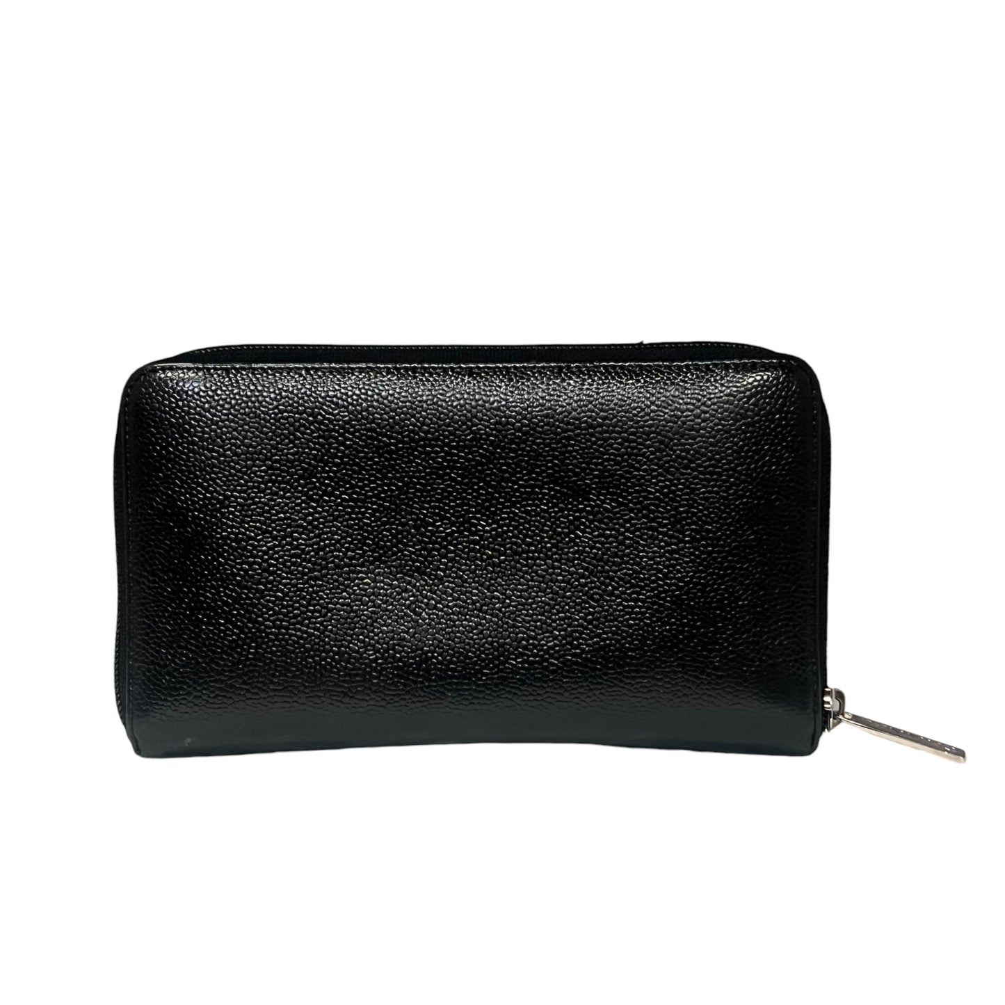 CHANEL Timeless CC Zip Around Wallet in Black Caviar