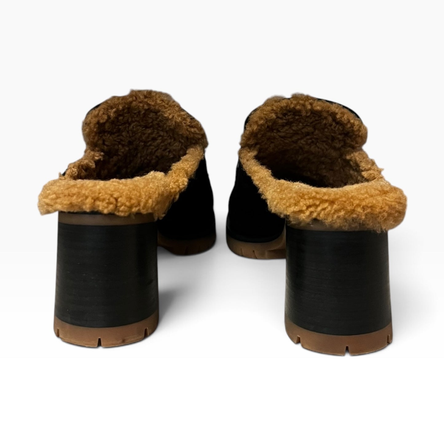 HERMES Flore 60 Shearling Suede Mules | 37.5