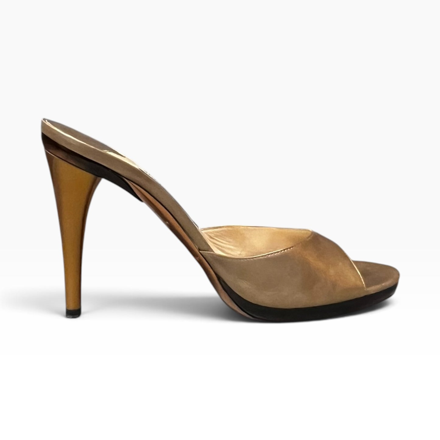 JIMMY CHOO Metallic Mules in Gold | 40
