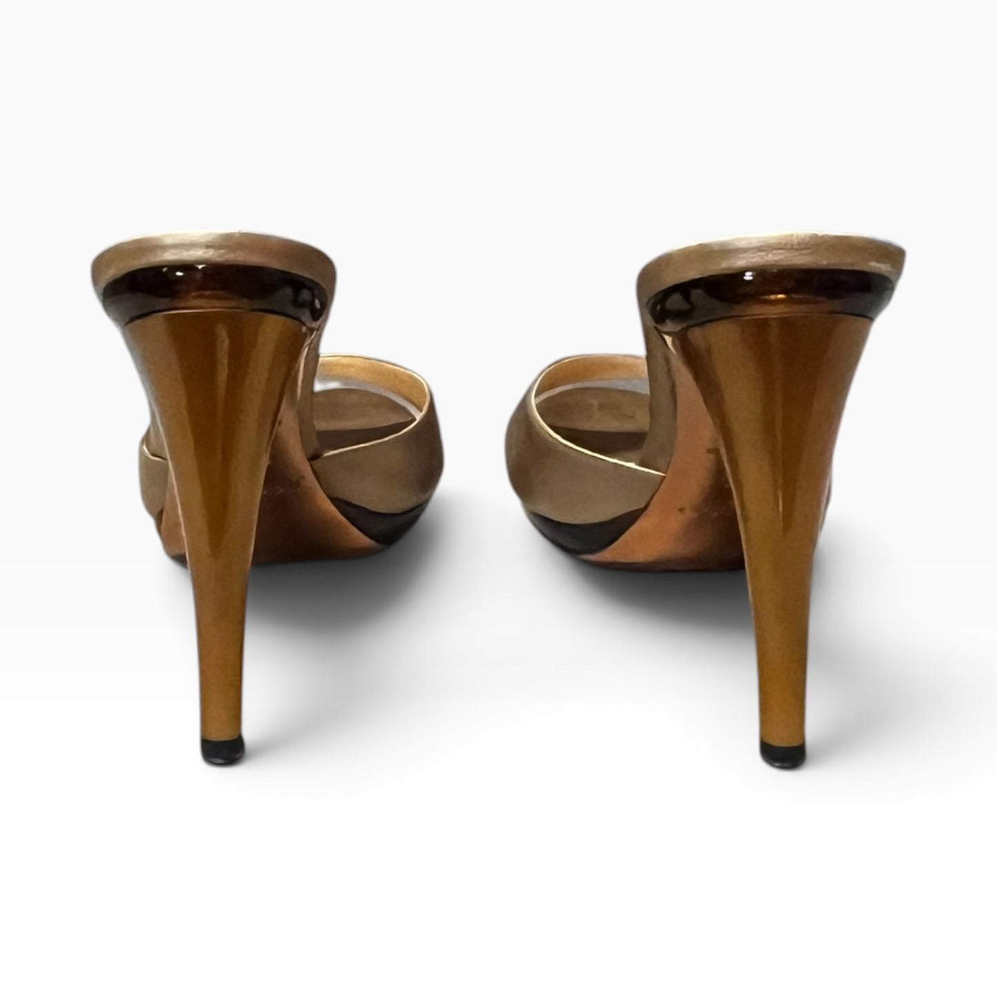 JIMMY CHOO Metallic Mules in Gold | 40