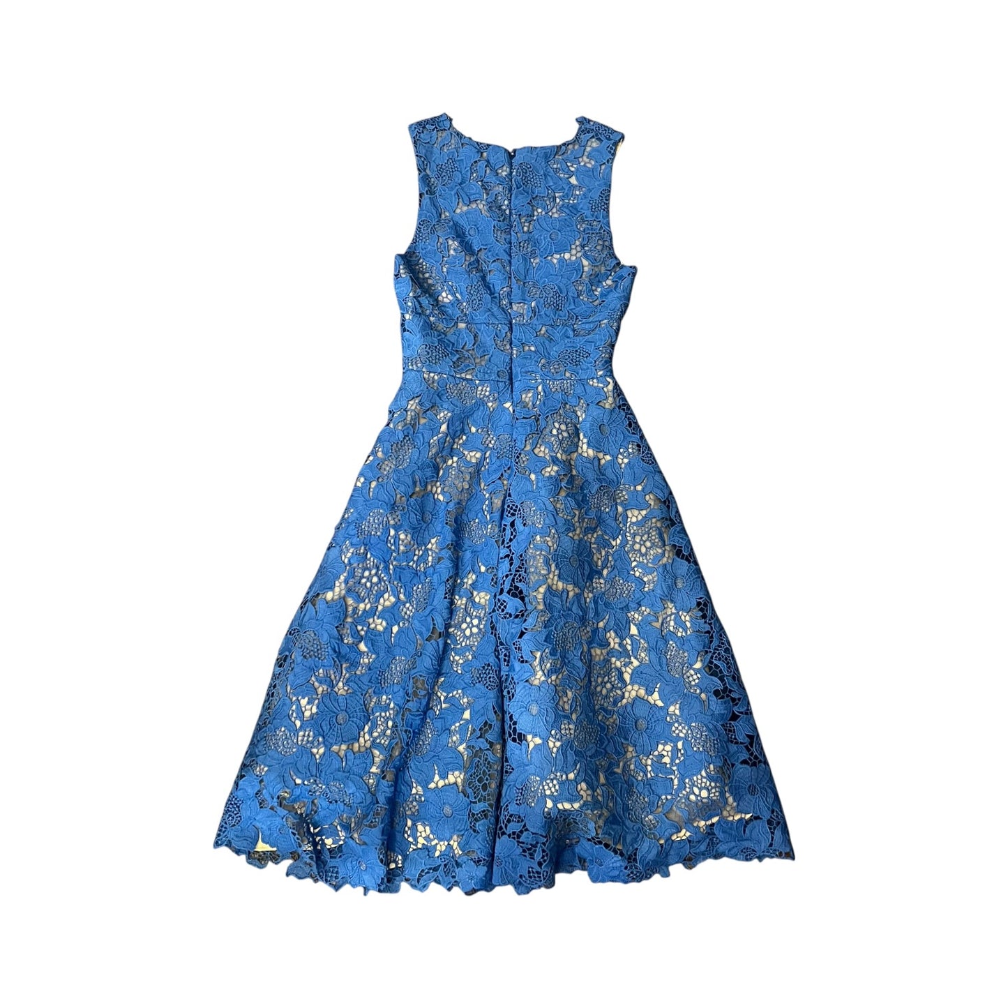 MONIQUE LHUILLIER Lace Dress in Blue | 4