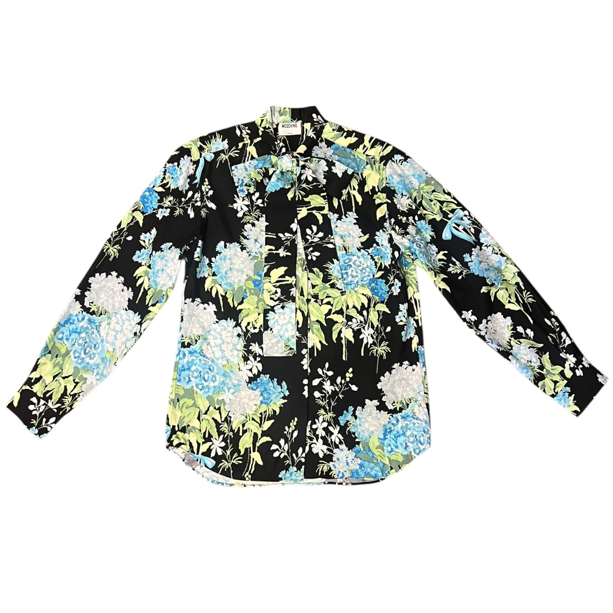 MOSCHINO Floral Tie Neck Blouse |