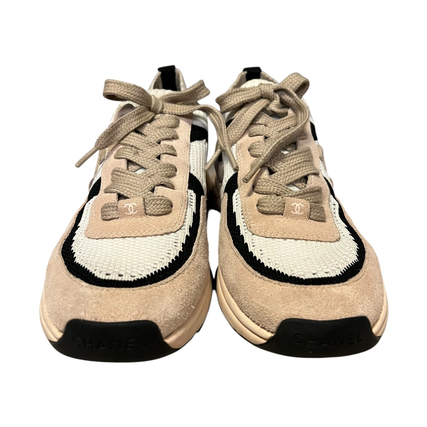 CHANEL CC Suede Sneakers | 39.5