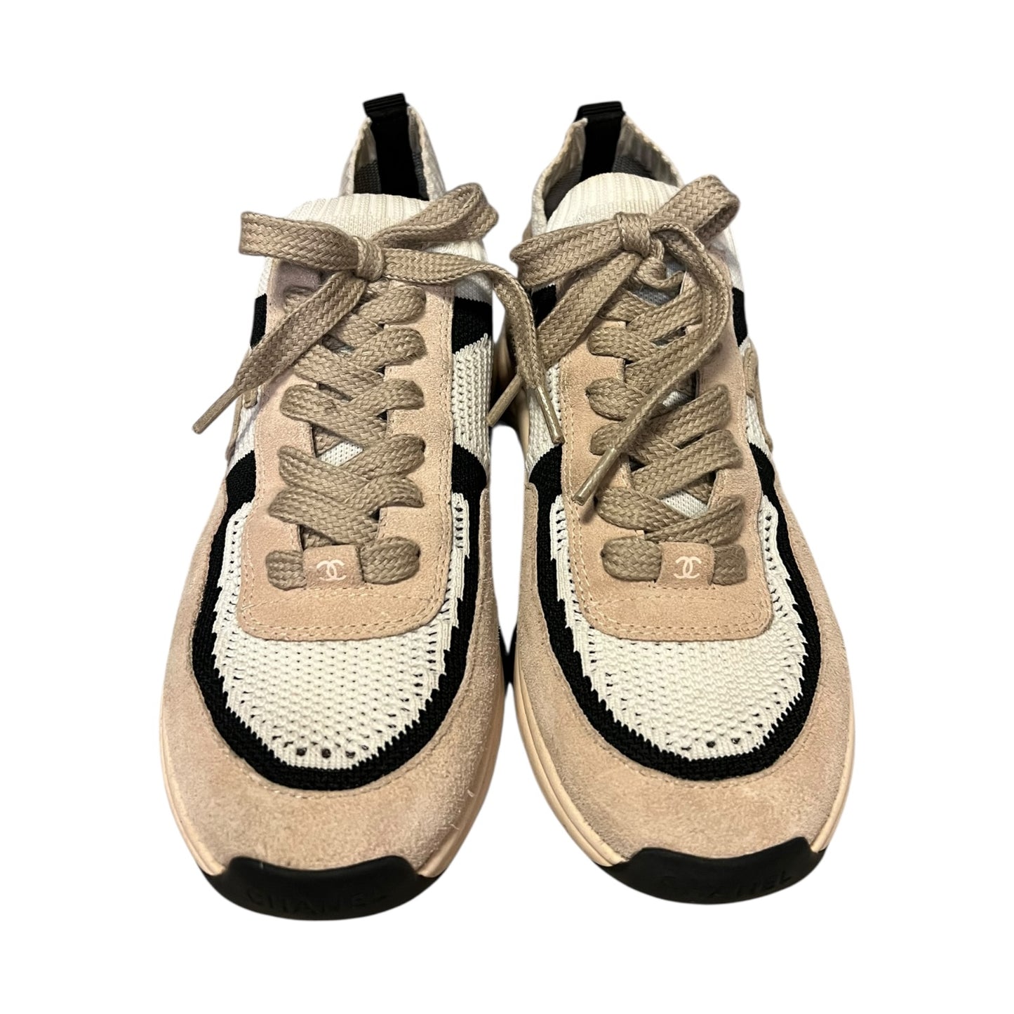 CHANEL CC Suede Sneakers | 39.5