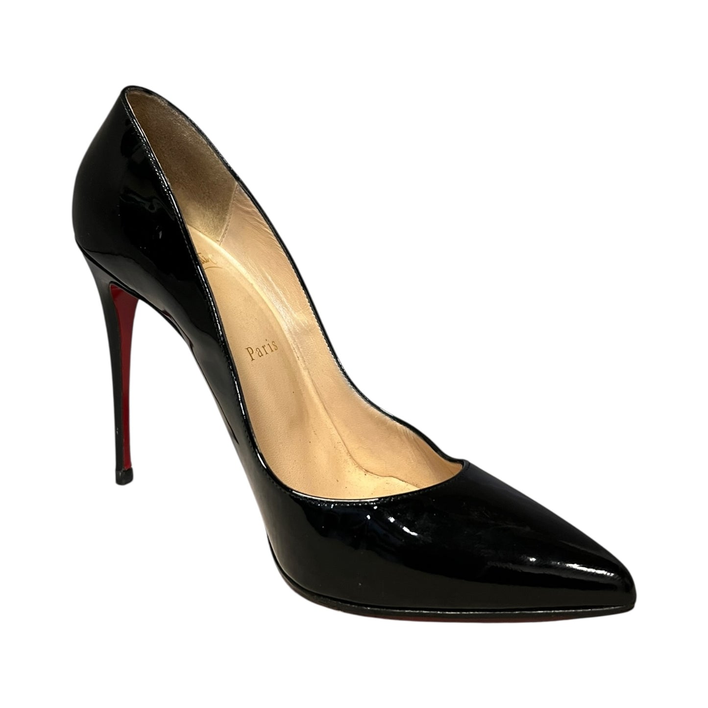 LOUBOUTIN Patent Pumps in Black | 39