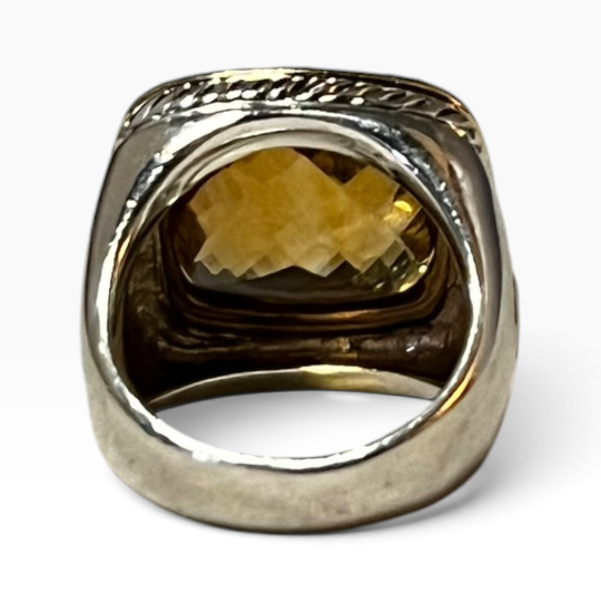 DAVID YURMAN Albion Citrine + Pave Diamond Ring