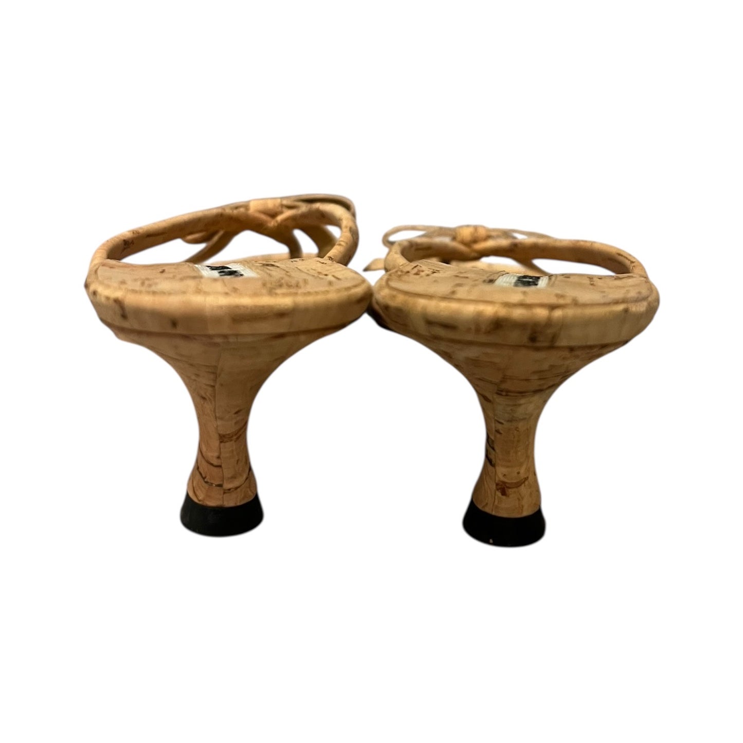MANOLO BLAHNIK Cork Kitten Heel Sandal | 35.5