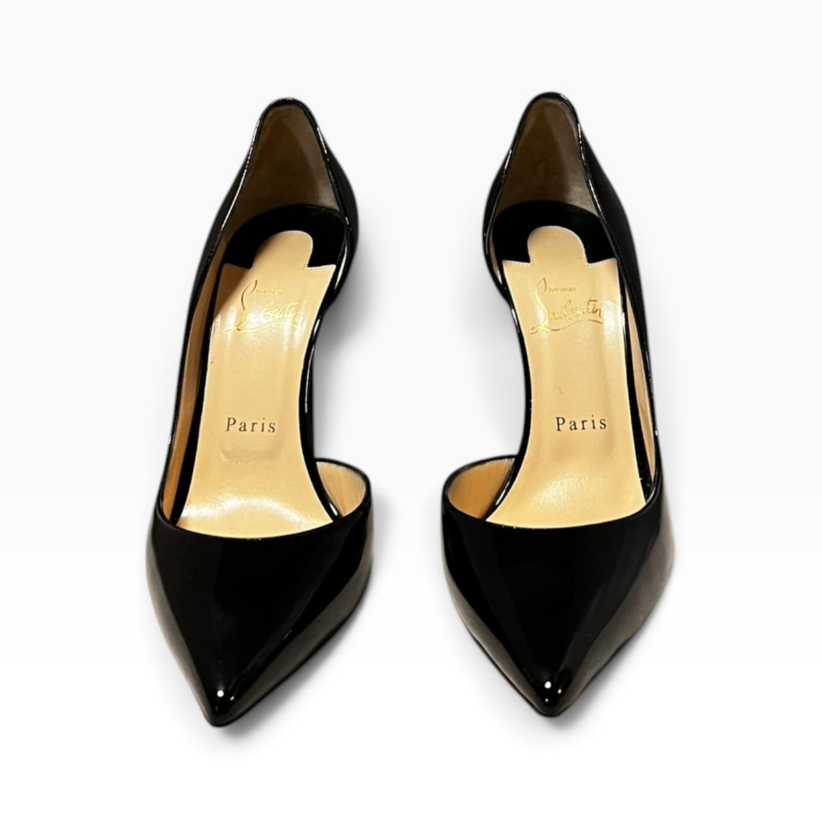 CHRISTIAN LOUBOUTIN Iriza Patent Pumps in Black | 39.5