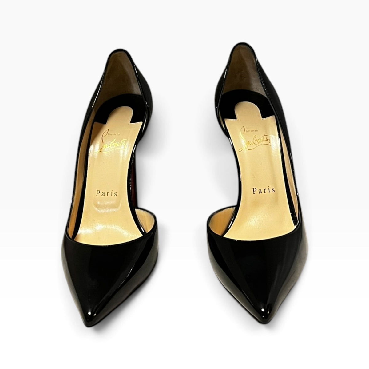 CHRISTIAN LOUBOUTIN Iriza Patent Pumps in Black | 39.5