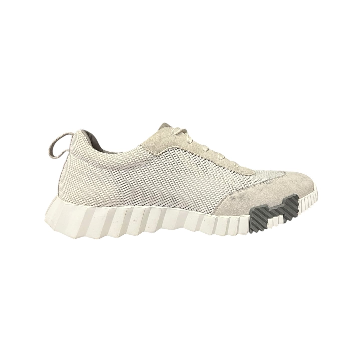 HERMES Bouncing Sneakers  in White & Green| 43