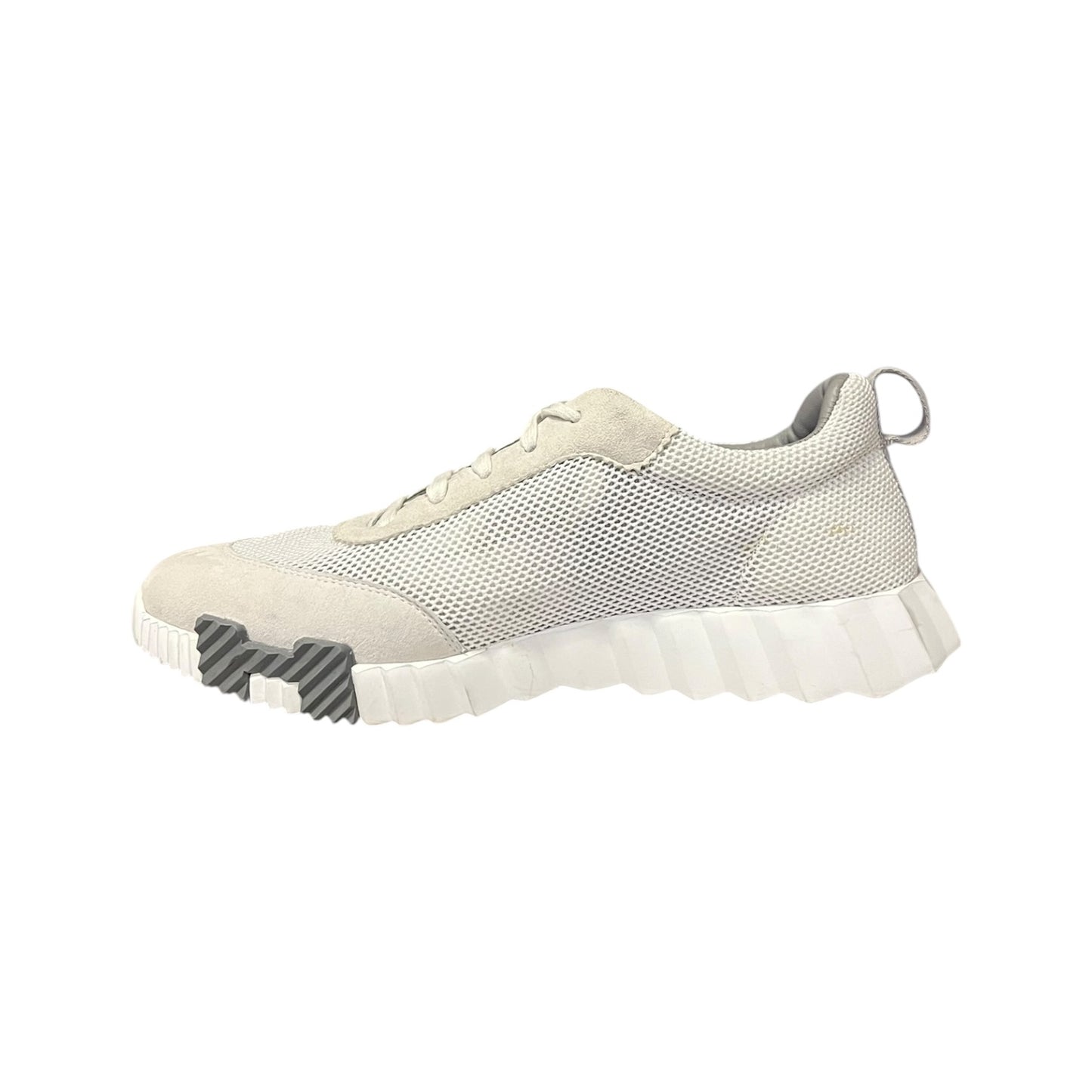HERMES Bouncing Sneakers  in White & Green| 43