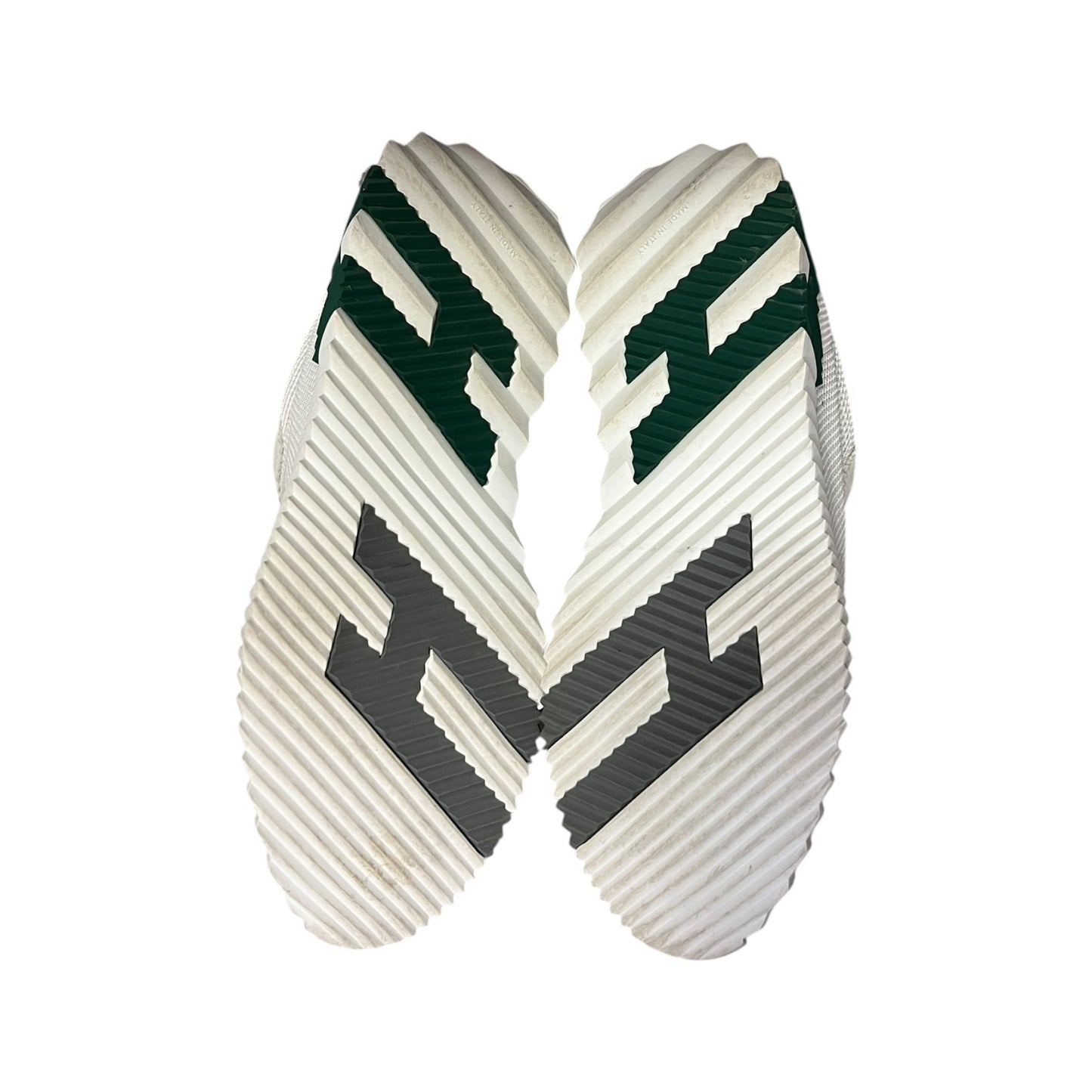 HERMES Bouncing Sneakers  in White & Green| 43