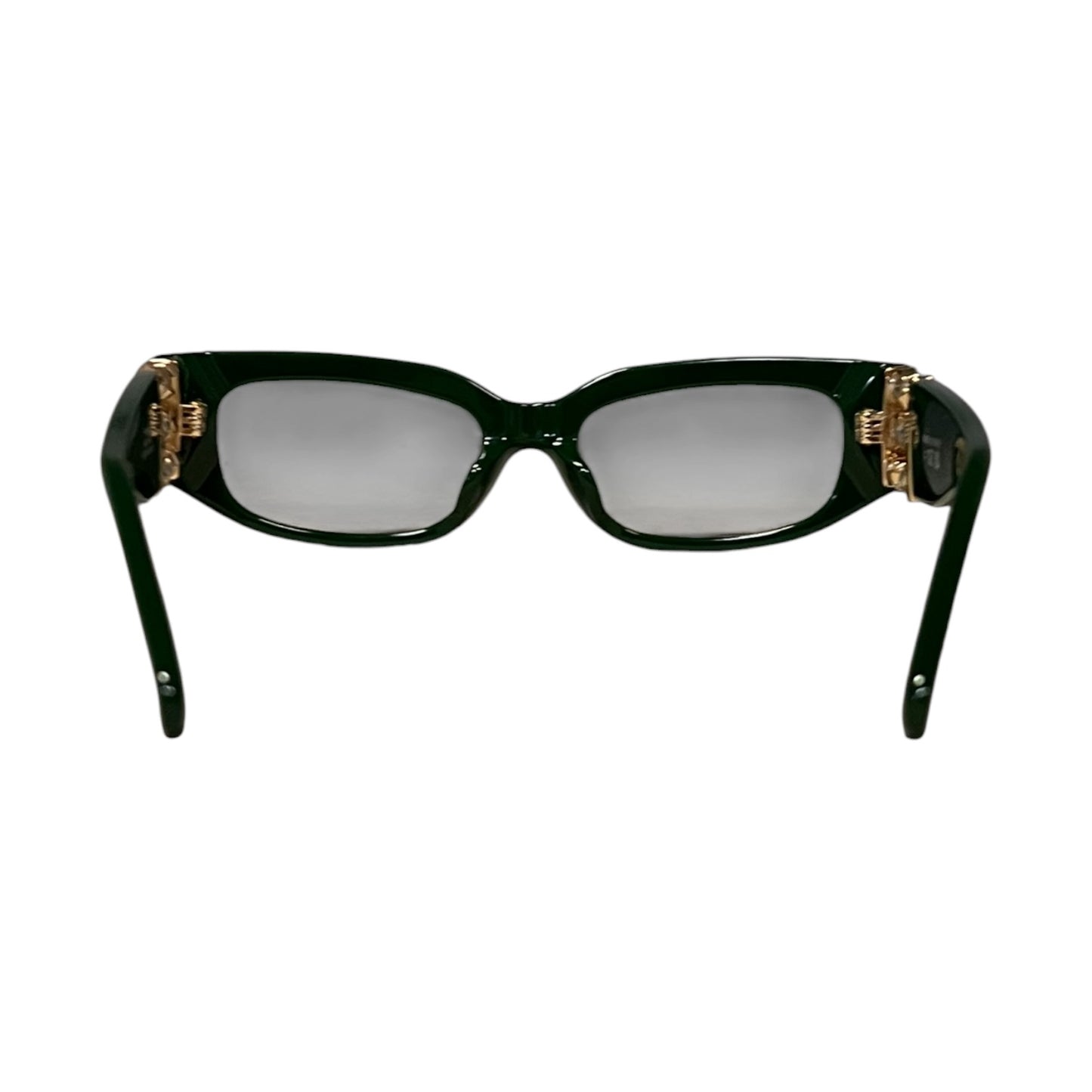 CHANEL CC Glass Pearl Sunglasses in Green