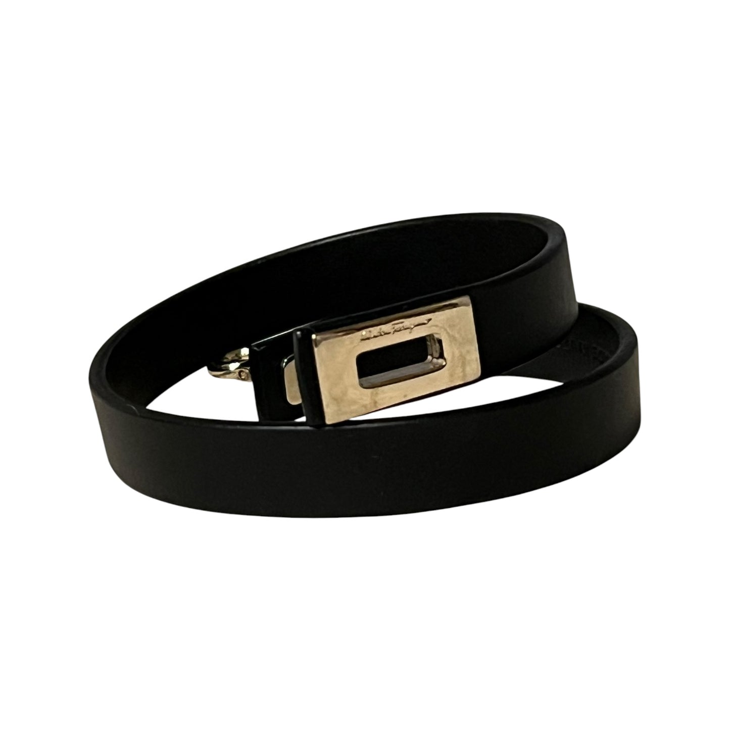 FERRAGAMO Gancini Double Tour Bracelet in Black