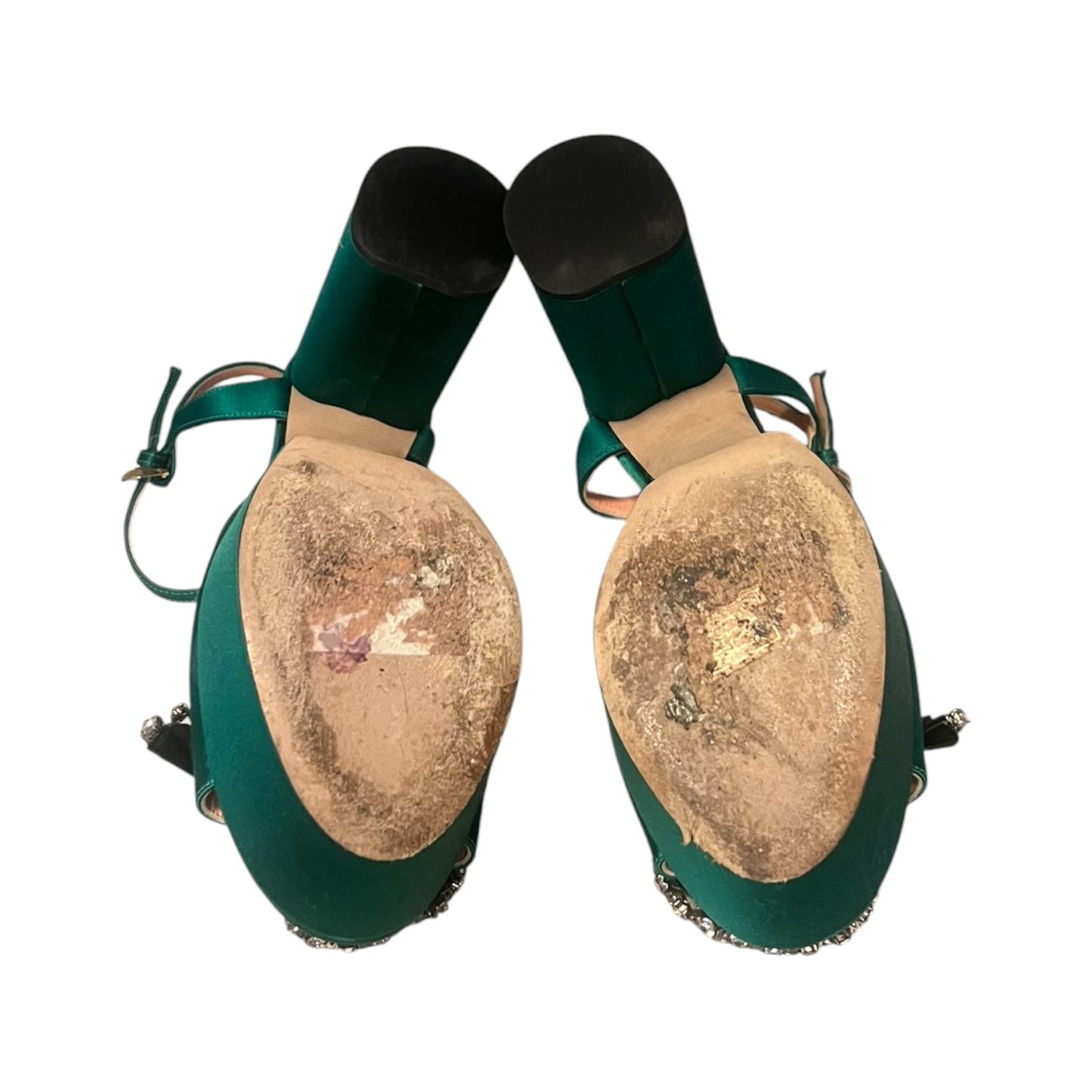 ROCHAS Jeweled Platform Sandal in Emerald | 37